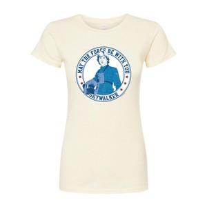Women's - Star Wars - Luke Sykwalker Americana Fitted Graphic T-Shirt - 1 of 2