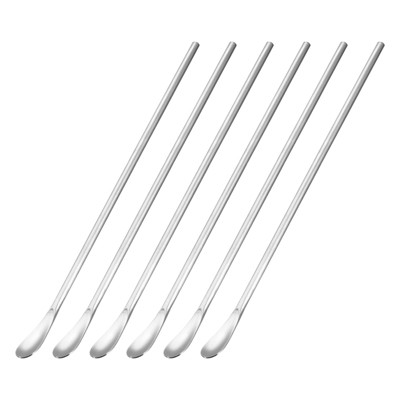 Unique Bargains Stainless Steel Long Handle Mirror Finished Cocktail Coffee Spoon