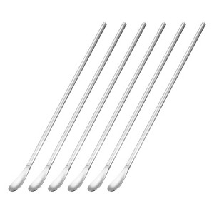 Unique Bargains Stainless Steel Long Handle Mirror Finished Cocktail Coffee Spoon - 1 of 4