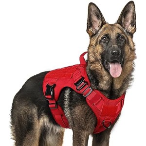 rabbitgoo Tactical Dog Harness for Large Dogs, Heavy Duty Dog Harness with  Harness for Training Hunting Walking, Red, XL - 1 of 1