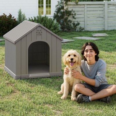 Dolonm Waterproof Dog House Indoor/outdoor Pet Dog House Sloping Roof