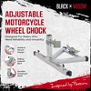 Black Widow Motorcycle Wheel Chock, Adjustable Aluminum Stand, Fits 15-22" Tires - 2 of 4