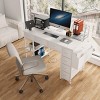 INFURNIC Desks 47" Multi-Functional Computer Desk Vanity Table with 7 Fabric Drawers and Large Side Pocket, White, 47.3"*19.7"*30.4" - 3 of 4
