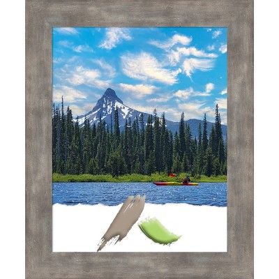 Antiqued Marred Pewter Wood 11x14 Single Photo Frame