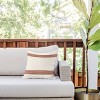 16"x16" Deny Designs Becky Bailey Band in Rust Square Outdoor Throw Pillow Off-White - 3 of 4