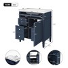 ALEXOUN 30" Solid Wood Frame Bathroom Vanity Cabinet with Sink,Single Sink Bathroom Storage Cabinet with 1 Door,2 Drawers & Tip-Out Drawer - 3 of 4