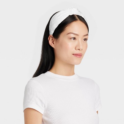 Eyelet Top Knot Headband - Universal Thread&#8482; White_2