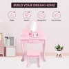 Girls' Vanity Set with Mirror, Makeup Table and Stool for Kids - 4 of 4