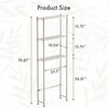 Over Toilet Storage Shelf Space Saver 3 - Tier Bathroom Organizer Rack White Matte Finish Easy Install Large Capacity - 2 of 4