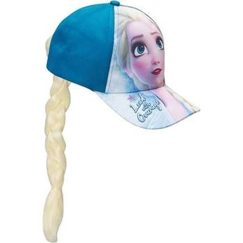 Elsa & Anna Frozen Girls’ Baseball Cap with Ponytail, Kids Hat for Little Girls Ages 4-7