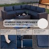 ALAULM Outdoor Patio Furniture Set Outdoor Sectional Rattan Sofa Set Brown Manual Wicker Patio Conversation Set with Cushions - 3 of 4