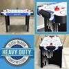 SereneLife 48" Air Hockey Table - Digital Scoreboard, Pucks & Pushers, Compact Design for Indoor Fun (Blue & Black) - 4 of 4