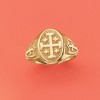 Ross-Simons 14kt Yellow Gold Multi-Cross Signet Ring - 4 of 4