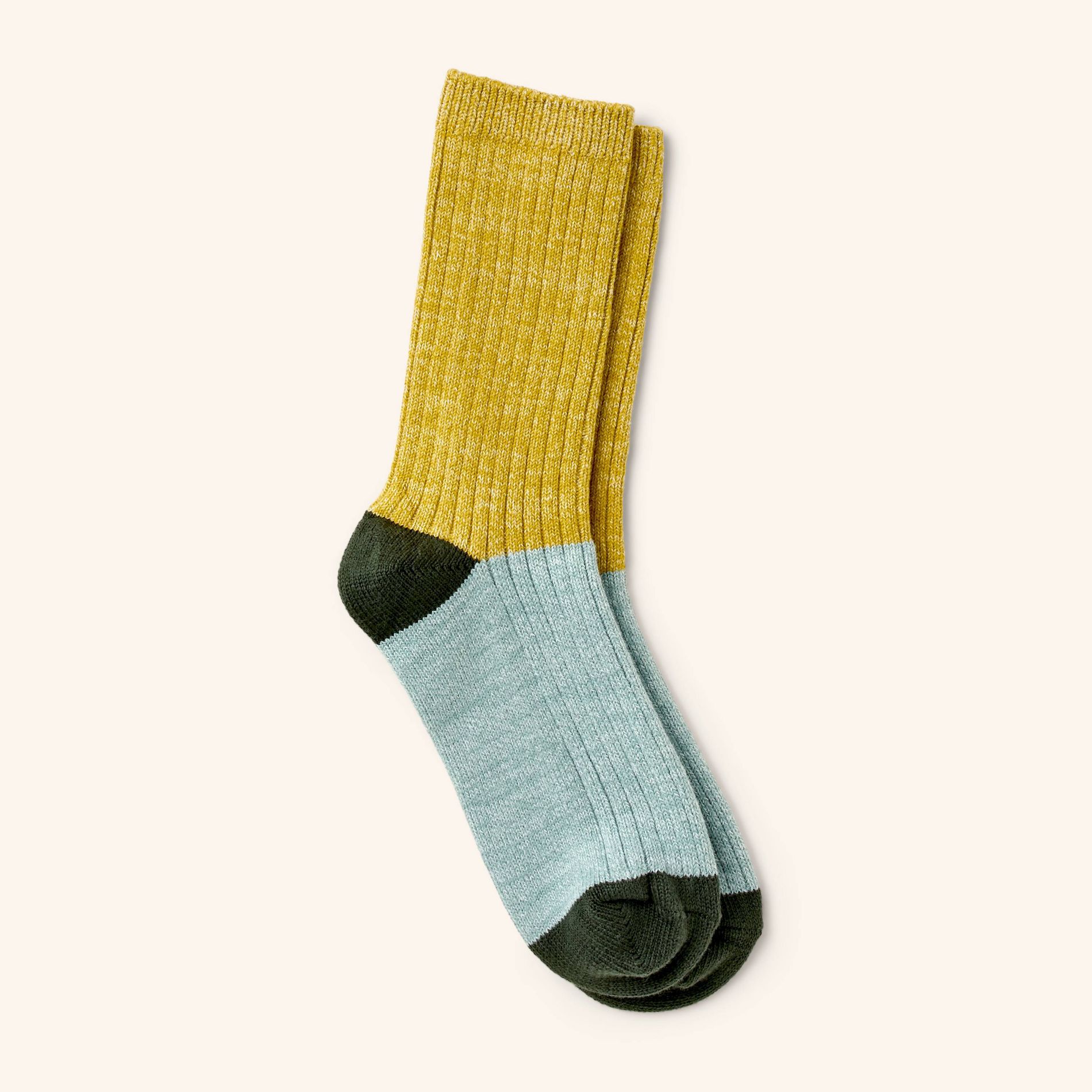 Adult Colorblock Crew Socks - Woolrich x Target Gold/Sage L