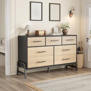 7 Drawer Dresser For Bedroom, 52" Wide Modern Chest of Drawers with Metal Handles, TV Stand for TVs UP to 60", Freestanding Closet Organizer - 1 of 4