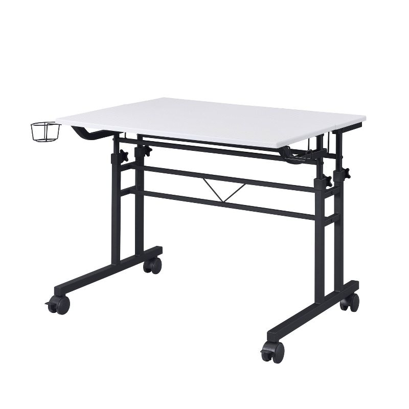 Rolling Writing Desk with Height Adjustable Desktop and Moveable Shelf - Techni Mobili, 5 of 11