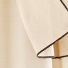 Lush Decor Modern Faux Linen Embroidered Edge With Attached Valance Window Curtain Panels Dark Linen 52X84 Set - 2 of 4