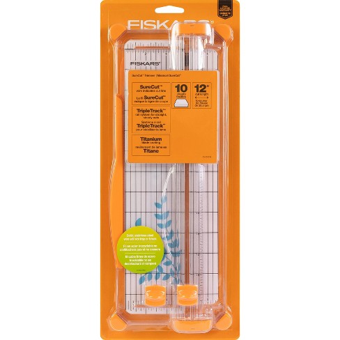 Fiskars 12 inch Bypass Guillotine Paper Trimmer Crafting Softgrip Handle  9588