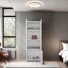 CAVINAS Wardrobe Cabinet,Armoire Closet with 4 Shelves,3 Doors,Wood Finish Closet Wardrobe,Wardrobe Cabinet for Bedrooms,Dressing Room - 2 of 4