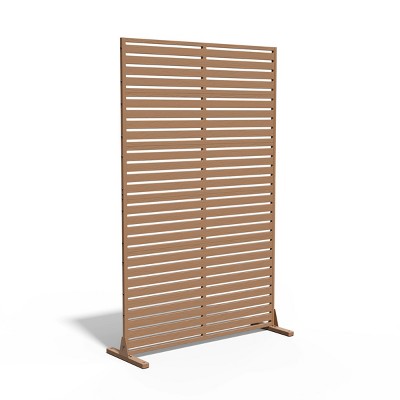Syemin Patio Decorative Screens Outdoor Privacy Screen 6-Piece Classic Sheet Screen for Blinds, Privacy Screen, Brown, 45.47"*15.75"*72.05"
