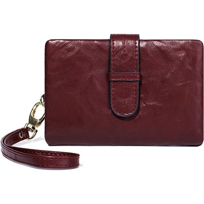 BEAFUP Women's Wallets - RFID Blocking PU Leather Wallet - Stylish Compact Bifold Design with Detachable Wrist Strap for Everyday Carry
