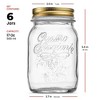 Bormioli Rocco Quattro Stagioni Set of 6 Clear Airtight Mason Jars, Made from Food Safe Durable Glass, Made in Italy - 2 of 4