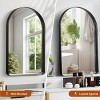 FURNIinspire Full Length Mirrors Arched Makeup Mirror Bathroom Vanity Mirror Wall Mounted Mirror Home Decor for Entryway, Black, 30"*40" - 3 of 4