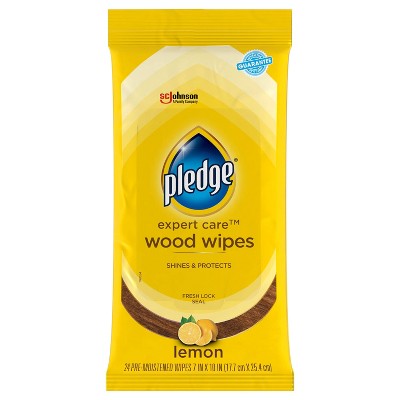 Pledge Enhancing Wipes Lemon - 24ct