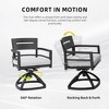 Christopher Knight Home Selina Contemporary 7 Piece Outdoor Aluminum Swivel Rocker Dining Chair with Sunbrella Cushions - 4 of 4