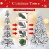 Whisen 4FT Flocked Christmas Tree with Pine Cones. 366 Branch Tips, 21 Natural Pinecones, Sturdy Metal Stand - 4 of 4