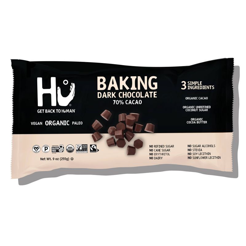 Hu Baking Dark Chocolate Gems 70% Cacao - 9oz, 1 of 4