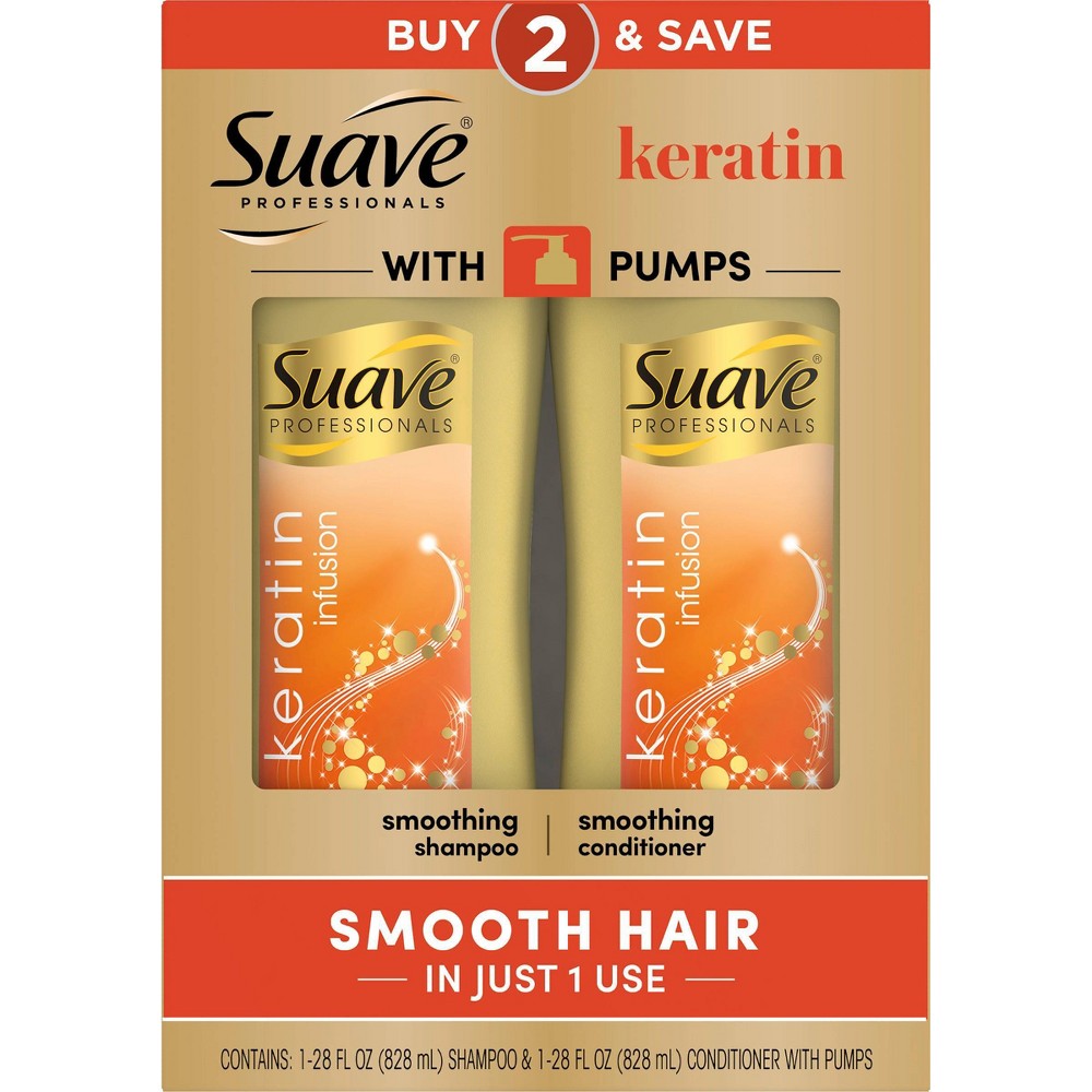 Photos - Hair Product Suave Professionals Keratin Infusion Smoothing Shampoo and Conditioner - 5