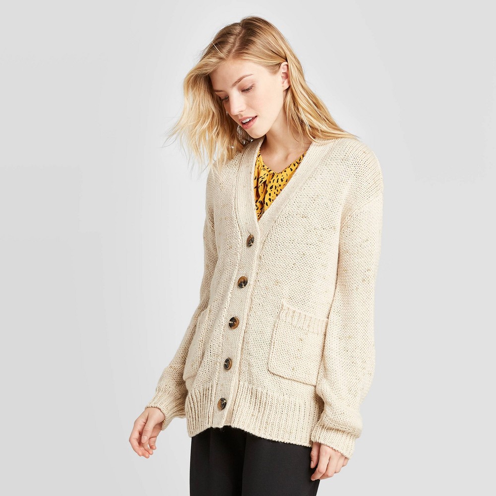 Women's Tinsel Puff Long Sleeve Cardigan - Who What Wear Brown XS was $36.99 now $25.89 (30.0% off)