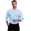 INSPIRE CHIC Men's Point Collar Long Sleeve Button Down Solid Color Formal Dress Shirts - 2 of 4
