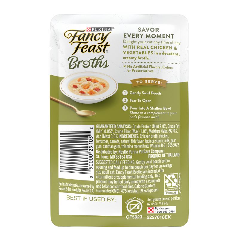 Purina Fancy Feast Lickable Wet Cat Food Complement Creamy Broths - 1.4oz, 4 of 8