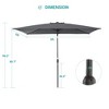 Sonkuki 6×9FT Rectangular Outdoor Patio Umbrella w/Push Button Tilt and Crank Handle, Sun-Protective - 3 of 4