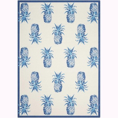 Waverly Sun & Shad "Pineapple Grove" Ivory Indoor/Outdoor Area Rug by Nourison SND49 7'9" x 10'10"
