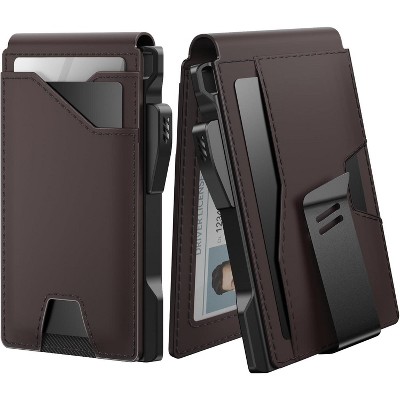 Paaaawaters typecase Tactical Wallet for Men Card Holder: Pop Up Card Case, Genuine Leather, Smart, RFID Blocking
