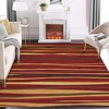 Modern Abstract Area Rug Colorful Throw Carpet Contemporary Area Rugs - 2 of 4