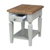 International Concepts Vista End Table, Distressed Hickory/Stone Finish - 4 of 4