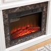 Kumasinova 41.34"W Electric Fireplace with Mantel,Adjustable Flame,Remote Control,Fireplace Mantel Surround with 23" Fireplace Insert,White - 3 of 4