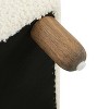 Okak Comfortable Upholstered Ottoman Bench with Wooden Legs, Rectangular Extra Long Footrest Stool for Bedroom,Entryway,Hallway, White - 4 of 4