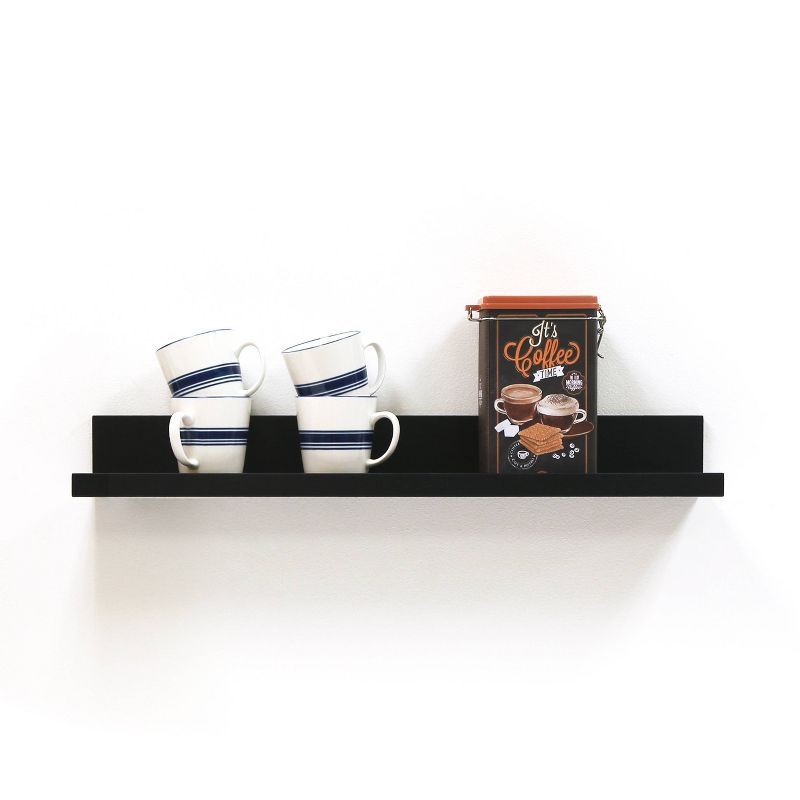 36&#34; Picture Ledge Wall Shelf Black - Inplace, 3 of 5