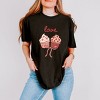 Love Cursive Cupcakes Coquette - Women's Garment Dyed Graphic T-Shirt - 3 of 4