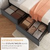 Whizmax Bed Frame with 4 Storage Drawers and Headboard, Faux Leather Upholstered Platform Bed Frame with Wooden Slats Support,  No Box Spring Needed - 4 of 4
