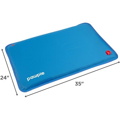 Pawple Blue Medium Cooling Mat for Dogs with Foam Base