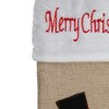 Northlight 19" Beige and Red Burlap "Merry Christmas" Snowman Christmas Stocking - 4 of 4