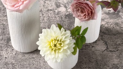 Gold Metal Stand with Glass Test Tube Vases