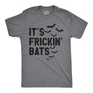 Mens Its Frickin Bats T Shirt Funny Halloween Scary Season Bat Lovers Tee For Guys - Crazy Dog Men's T Shirt - 1 of 4