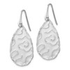 Black Bow Jewelry Satin Abstract Teardrop Dangle Earrings in Sterling Silver - 2 of 4